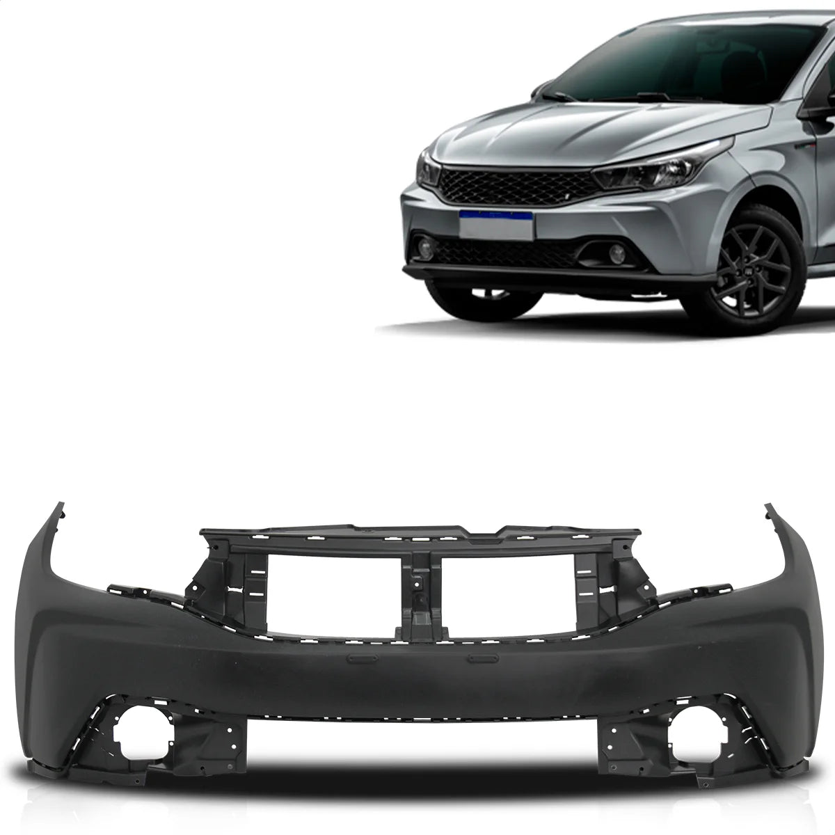 Parachoque Dianteiro Argo 2023-2024 Superior Preto Liso