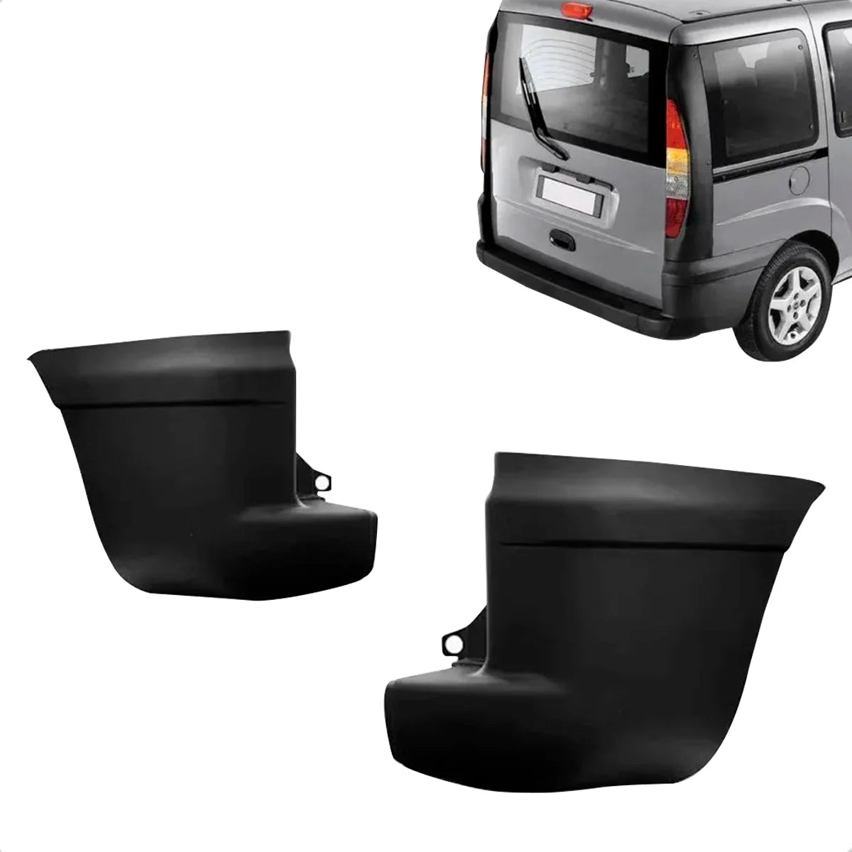 Par Ponteira Polaina Parachoque Traseiro Doblo 2001-2009