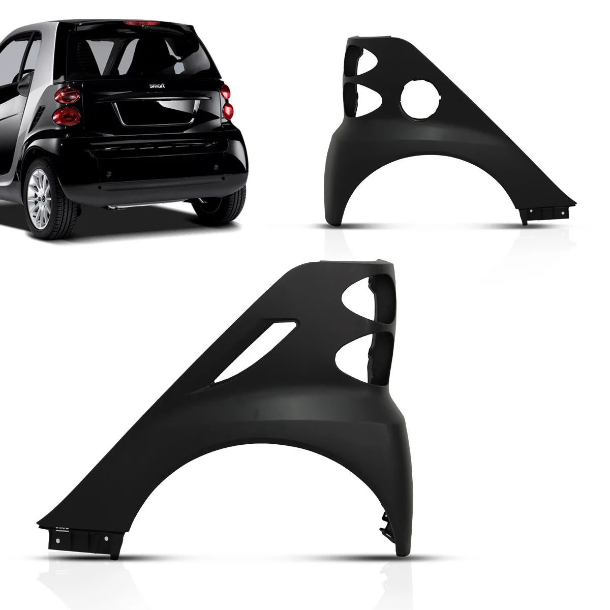 Par Parachoque Traseiro Fortwo 2008-2012