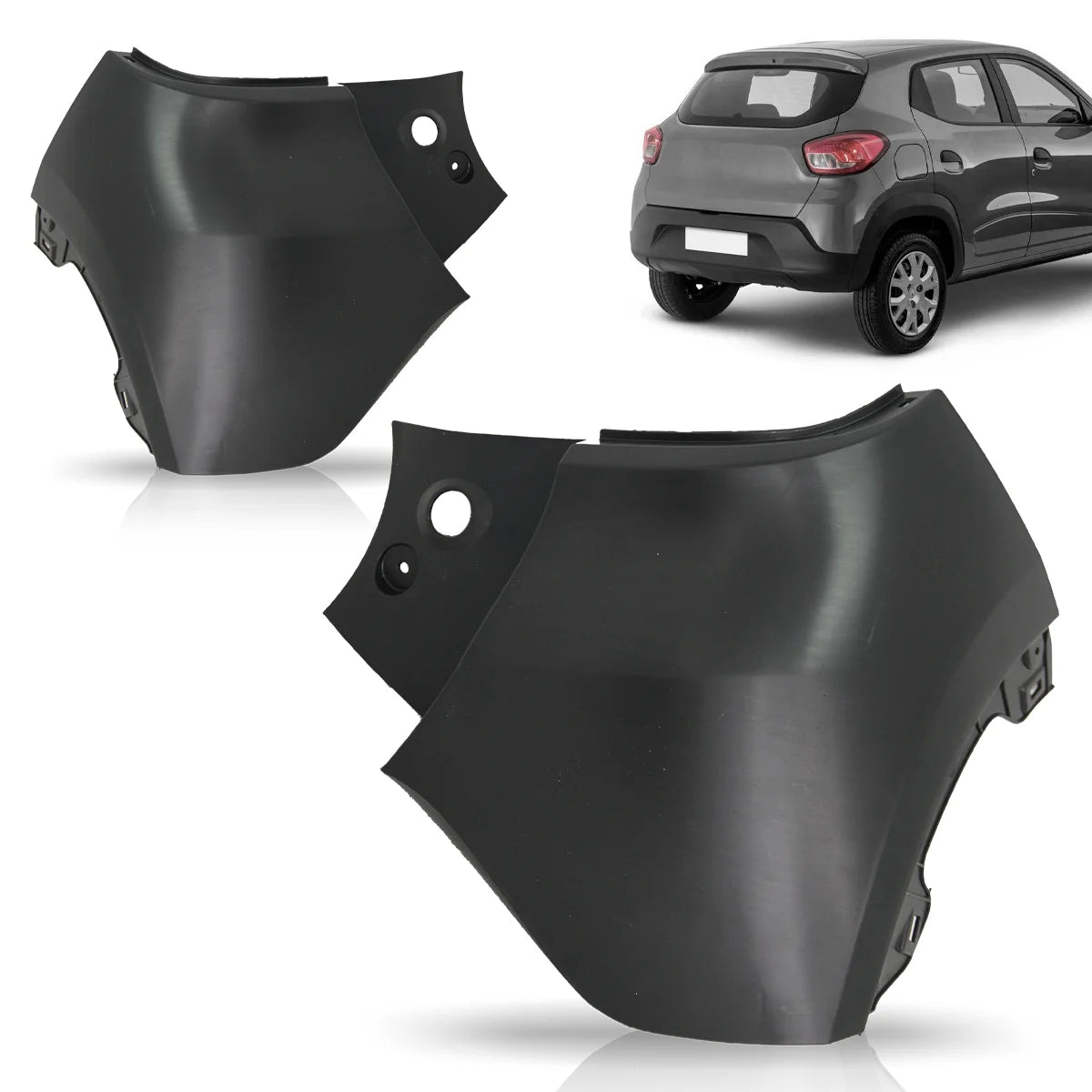 Par Ponteira Parachoque Traseiro Kwid 2018-2021