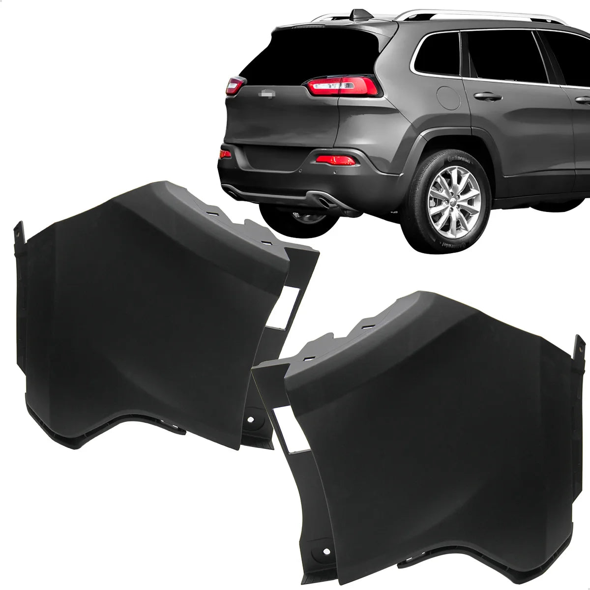 Par Ponteira Polaina Parachoque Traseiro Cherokee 2014-2015