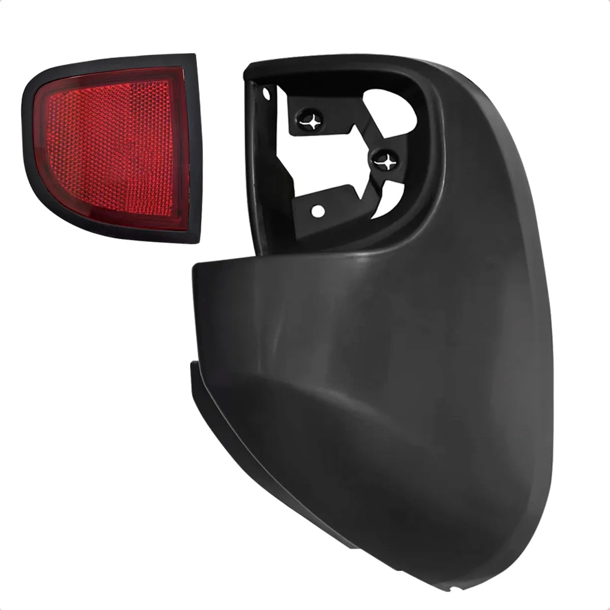 Par Ponteira Polaina Parachoque Traseiro L200 Triton 2007-2016 Com Refletor