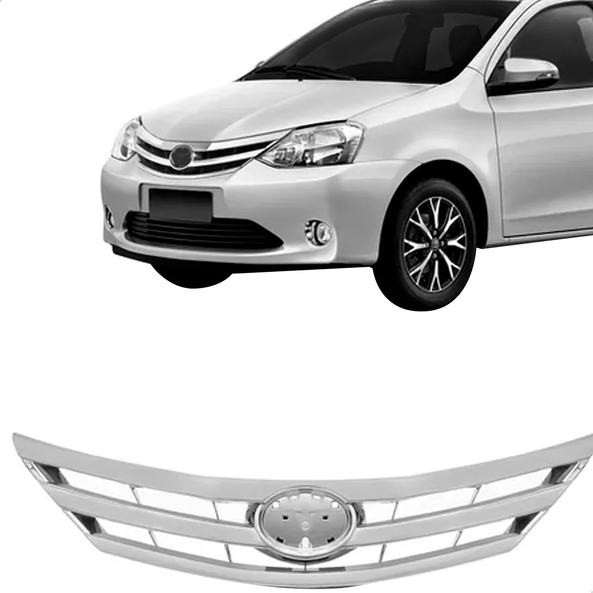 Aplique Grade Dianteira Etios 2013-2017 Cromada