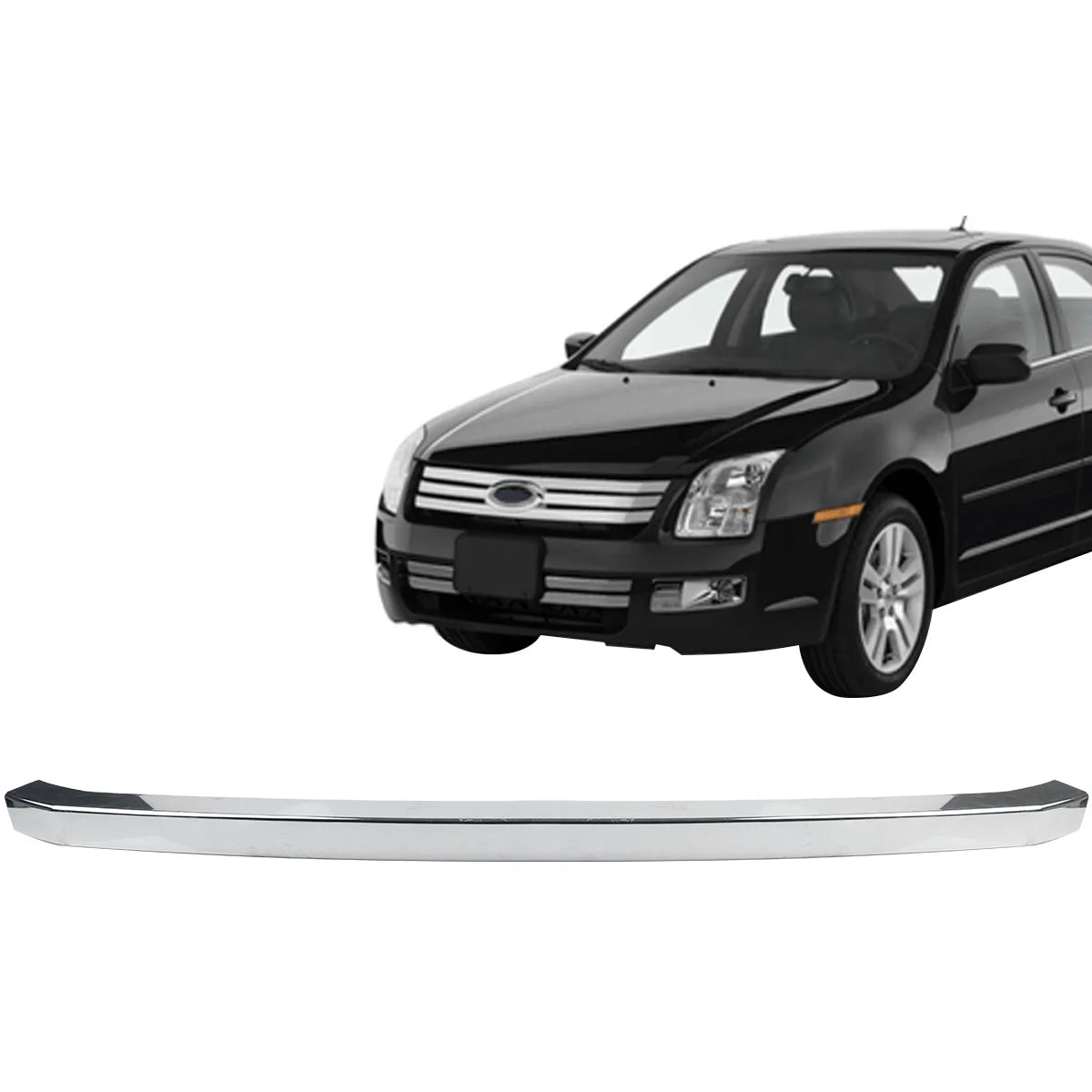 Friso Moldura Parachoque Dianteiro Fusion 2006-2009 Inferior Cromado